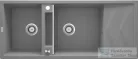 Deante MAGNETIC gránit mosogató, 2 medencés, csepegtetővel 1160x500 mm, metálszürke ZRM_S213