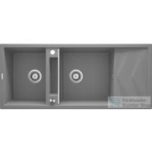   Deante MAGNETIC gránit mosogató, 2 medencés, csepegtetővel 1160x500 mm, metálszürke ZRM_S213