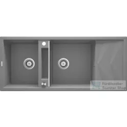   Deante MAGNETIC gránit mosogató, 2 medencés, csepegtetővel 1160x500 mm, metálszürke ZRM_S213