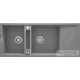 Deante MAGNETIC gránit mosogató, 2 medencés, csepegtetővel 1160x500 mm, metálszürke ZRM_S213