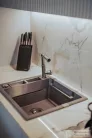 Deante MAGNETIC gránit mosogató, 1 medencés, 560x500 mm, antracit metál ZRM_T103