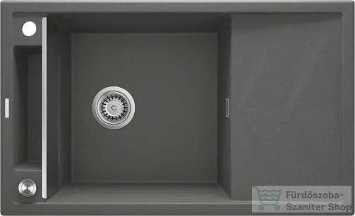 Deante MAGNETIC gránit mosogató, 1 medencés, csepegtetővel 820x500 mm, antracit metál ZRM_T113