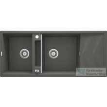  Deante MAGNETIC gránit mosogató, 2 medencés, csepegtetővel 1160x500 mm, antracit metál ZRM_T213