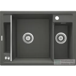   Deante MAGNETIC gránit mosogató, 1,5 medencés 690x500 mm, antracit metál ZRM_T503