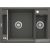 Deante MAGNETIC gránit mosogató, 1,5 medencés 690x500 mm, antracit metál ZRM_T503