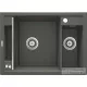Deante MAGNETIC gránit mosogató, 1,5 medencés 690x500 mm, antracit metál ZRM_T503