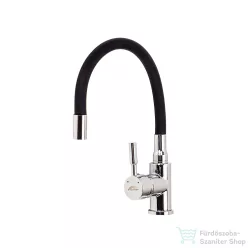   Leziter Corin álló mosogató csaptelep flexibilis kifolyócsővel fekete ZS-7012