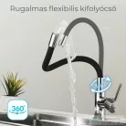 Leziter Corin álló mosogató csaptelep flexibilis kifolyócsővel fekete ZS-7012