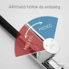 Leziter Corin álló mosogató csaptelep flexibilis kifolyócsővel fekete ZS-7012