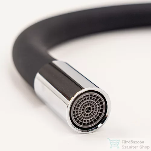 Leziter Corin álló mosogató csaptelep flexibilis kifolyócsővel fekete ZS-7012
