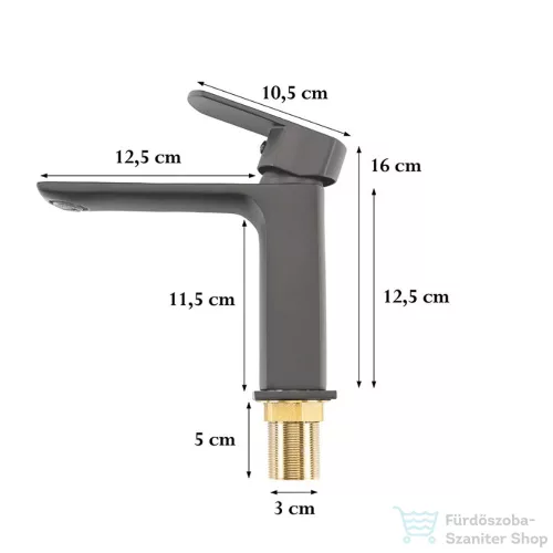 Leziter Sofia mosdó csaptelep szürke ZS-7031GR