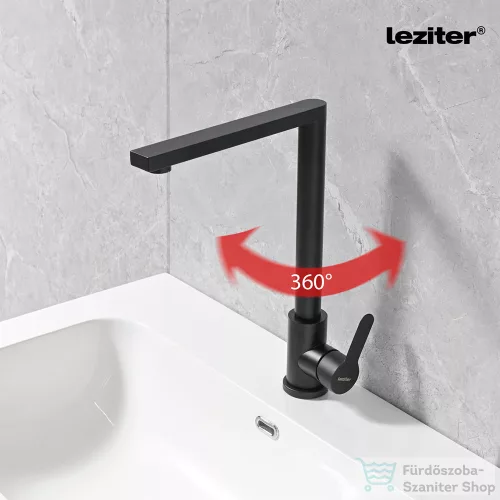 Leziter Valen mosogató csaptelep fekete ZS-7035-BL