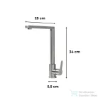 Leziter Valen mosogató csaptelep szálcsiszolt ZS-7035-BR