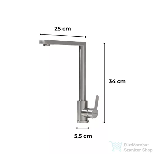 Leziter Valen mosogató csaptelep szálcsiszolt ZS-7035-BR