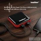 Leziter Powerbank 10000 mAH 2A 10W piros ZSNS-10000-RED