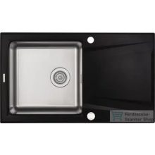   Deante PRIME acél-gránit mosogató, 1 medencés, csepegtetővel, 860x500 mm, acél-grafit ZSR_G113