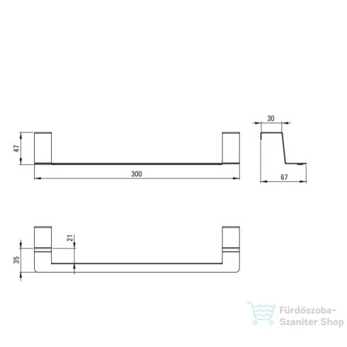 Deante MAGNETIC mosógatóhoz kiegészítő akasztó, szálcsiszolt acél ZZM_060R