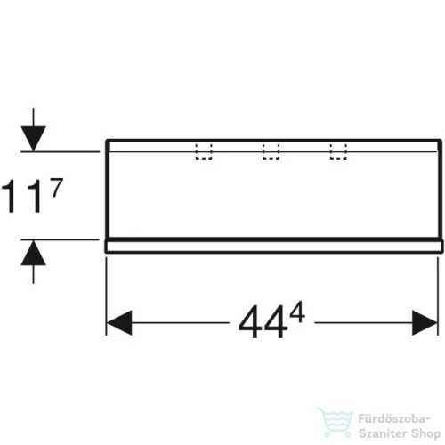 Geberit SMYLE SQUARE 45 cm-es fali polc,matt láva  500.362.JK.1