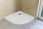 H2O Nero A 80x80 slim íves zuhanytálca, fehér
