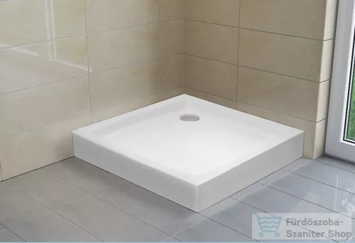 H2O Nero C 80x80 standard szögletes zuhanytálca, fehér