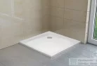 H2O Nero C 80x80 slim szögletes zuhanytálca, fehér