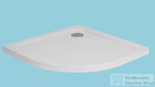 H2O Nero A 90x90 slim íves zuhanytálca, fehér