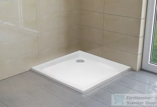 H2O Nero C 90x90 slim szögletes zuhanytálca, fehér