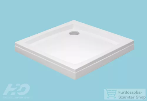 H2O Nero C 90x90 slim szögletes zuhanytálca, fehér