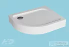 H2O Nero E 100x80 standard íves zuhanytálca, jobb, fehér