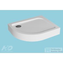 H2O Nero E 100x80 standard íves zuhanytálca, jobb, fehér