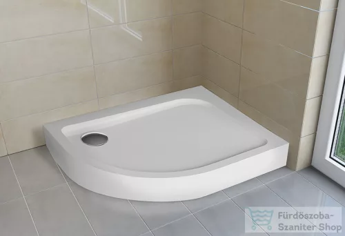 H2O Nero E 100x80 standard íves zuhanytálca, jobb, fehér