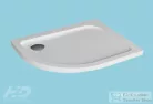 H2O Nero E 100x80 slim íves zuhanytálca, jobb, fehér