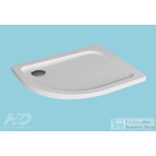 H2O Nero E 100x80 slim íves zuhanytálca, jobb, fehér