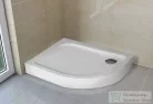 H2O Nero E 100x80 standard íves zuhanytálca, bal, fehér