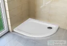 H2O Nero E 100x80 slim íves zuhanytálca, bal, fehér
