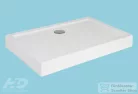 H2O Nero D 100x80 standard szögletes aszimmetrikus zuhanytálca, fehér