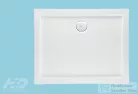 H2O Nero D 100x80 slim szögletes aszimmetrikus zuhanytálca, fehér