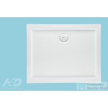   H2O Nero D 100x80 slim szögletes aszimmetrikus zuhanytálca, fehér