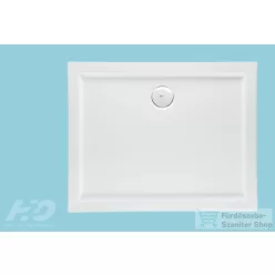   H2O Nero D 100x80 slim szögletes aszimmetrikus zuhanytálca, fehér
