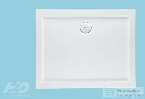 H2O Nero D 100x80 slim szögletes aszimmetrikus zuhanytálca, fehér