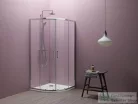 Kolpa San Eco Quat TKP 80×80, ezüst íves zuhanykabin + Ontex előlapos zuhanytálca + szifon csomag