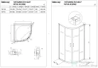 Kolpa San Eco Quat TKP 90×90, fekete íves zuhanykabin + Ontex előlapos zuhanytálca + szifon csomag